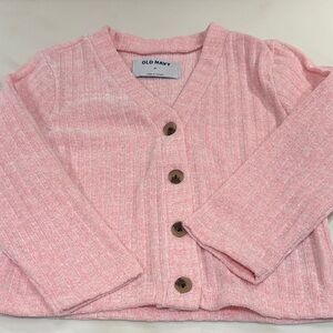 Girls Old Navy Soft Light Pink  Cozy Cardigan-4t NWT
